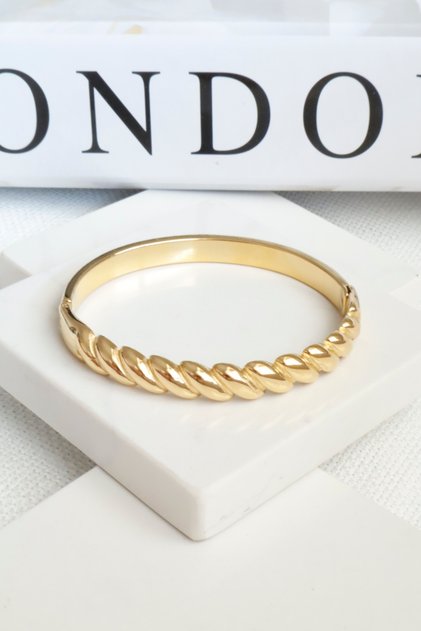 Women's Steel Bracelet Mussel Twist Handcuff Bracelet