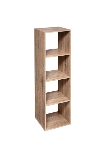 Bibliotecă 5Five Mix n'Modul cu 4 compartimente, 35x32x134 cm, bej
