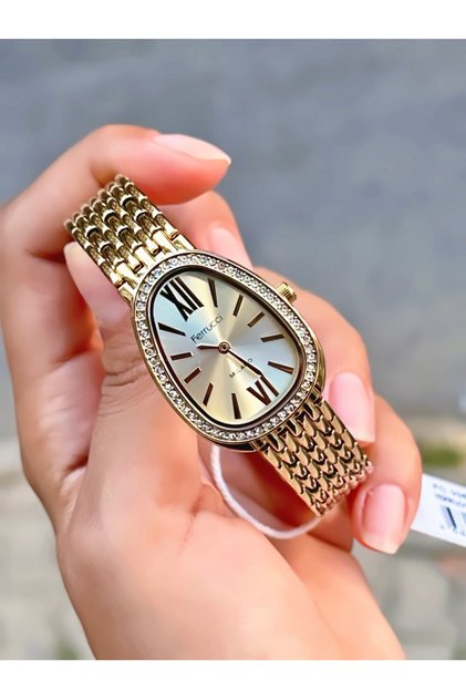 Women's Wristwatch Stone Model Steel Cord Waterproof Bracelet Design Watch with Gift