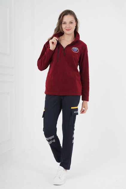 Paramedik Fermuarlı Swit Bordo (Unisex)