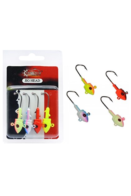 CAPTAIN Mutant Jig Head 5GR 6412 Body 4lü Mix Set Çift Yönlü Zoka