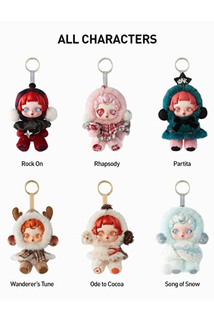 DMR Accessoire 6 ADET skullpanda labubu kutu rasgele renk 6lı set