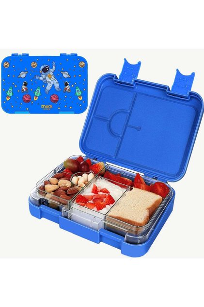 Bento Box or Lunch Boxes for Kids by Snack Attack 4 & 6 Convertible Compartments