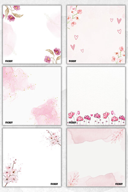 Flower Notepad - 9*9 cm Size - 50 Sheets - Notepad - Memo Pad - Unlined Note Paper - to Do List