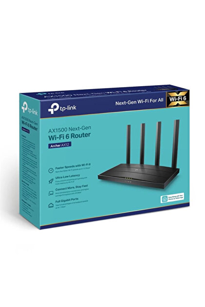 Archer Ax12 Ax1500 Wı-fı6 4 Port Gıgabıt 2.4/5ghz Dual Band Router
