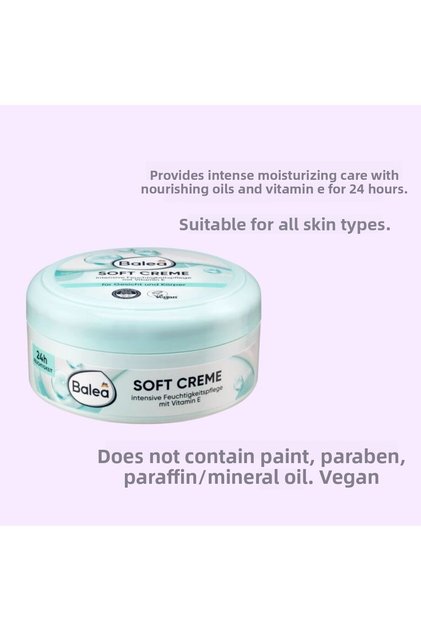 250 ml Body Cream - Soft Intensive Moisturizing, Vegan German Quality