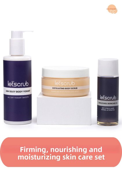 Firming, Nourishing and Moisturizing Skin Care Set - Body Yogurt, Peeling, Oil