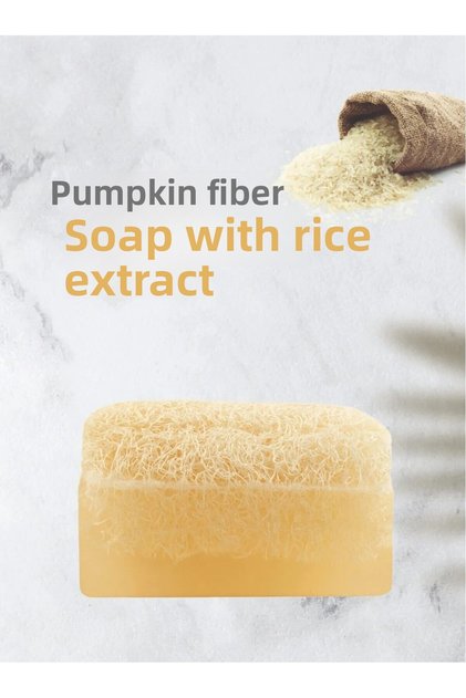 Pumpkin Fiber Rice Soap Rice Extract Soap (1 Piece)