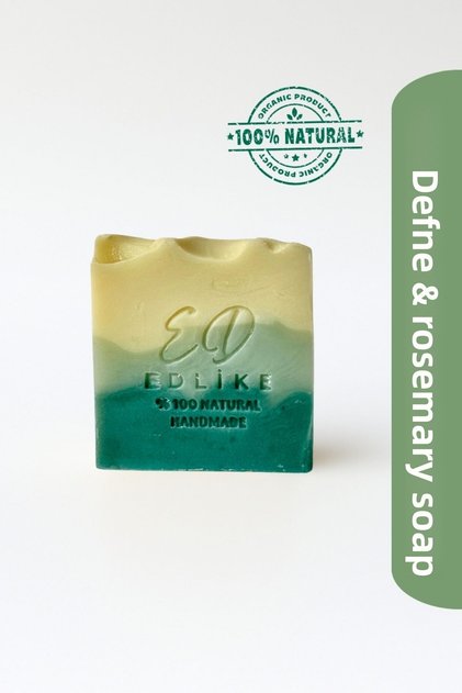 Handmade Laurel and Rosemary Soap Made of Pure Oils 110 Gr