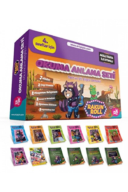 Arı Yayıncılık 4 Sınıf Rakun Roll 8 Kitap ( Okuma Anlama
