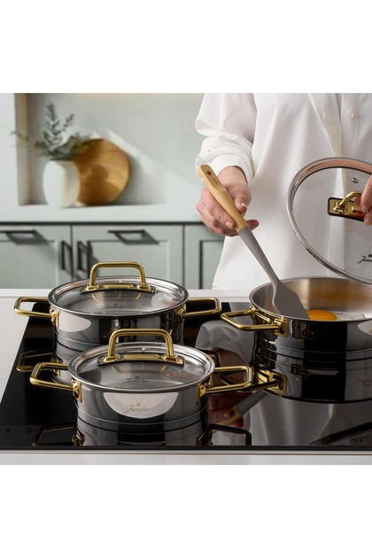 Jumbo Assos 3'lü Titanyum Gold Midi Sahan Seti - Fiyatı, Yorumları
