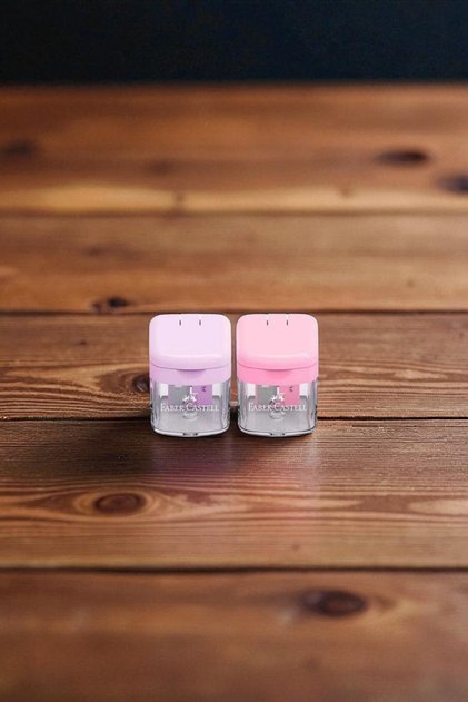 2 Pieces Faber-Castell Single Compartment Mini Box Pencil Sharpener