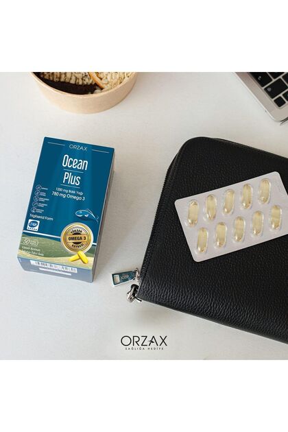 Orzax Ocean Plus 1200 mg 50 Kapsül + Ocean Iodine Damla 30 ml (2