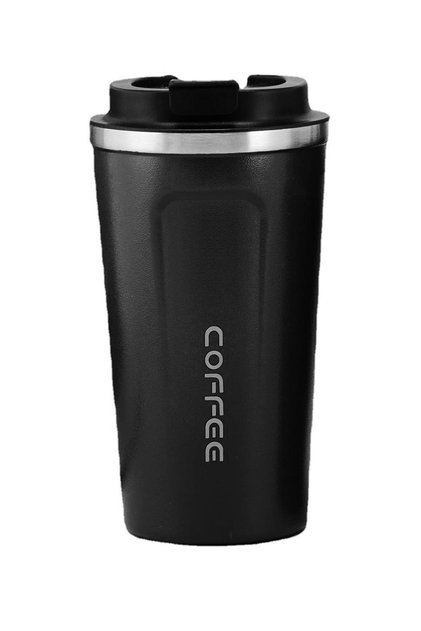 304 L Steel Vacuum Black 500 ml Coffee Hand Thermos Mug Cin399Sy