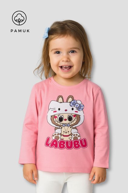 Girl's Cotton Seasonal Printed Long Sleeve Tshirt