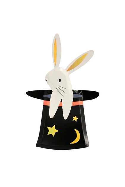 - Bunny In Hat Shaped Plates - Sihirbaz Şapkası Tabak