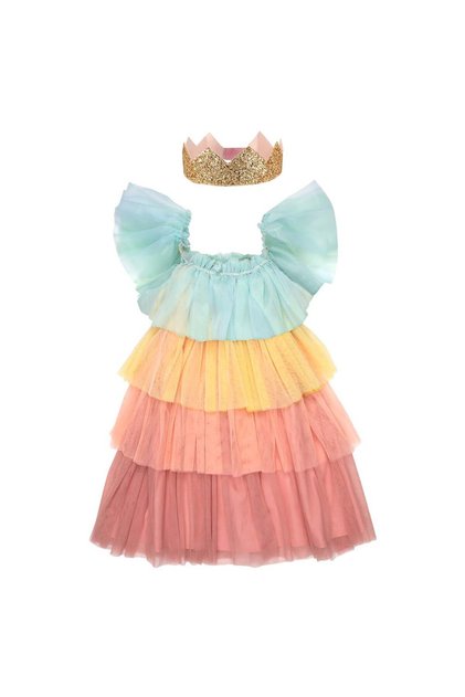 - Rainbow Ruffle Princess Dress-Up - 3-4 Years - Rainbow Dress with Ruffles - 3-4 Years