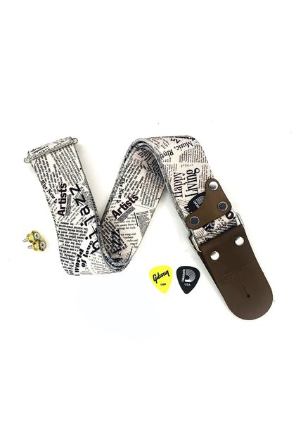 Genuine Leather Tip Guitar Strap Strap Pin and Pick