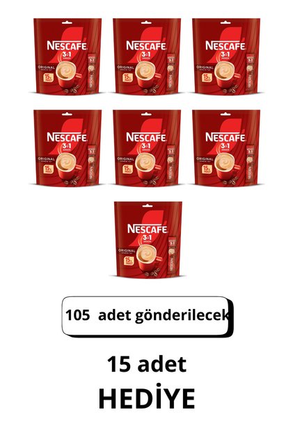 Nescafé 3'ü 1 Arada Original 17.5 gr Çoklu Paket 1 Paket