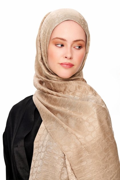 Şal Jacquard Premium Perla Bej