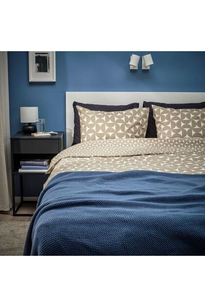 Angsnejlika - Single Duvet Cover Set, Grey-White-Off-White, 150X200/50X60 cm