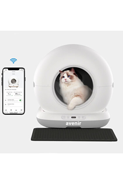 Avenir AV-CB02W Otomatik Akıllı Kedi Tuvaleti Paspas Hediyeli App