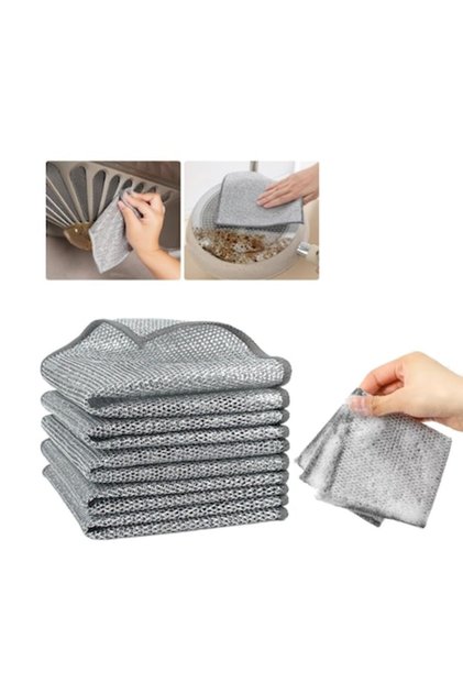 Laveta Abraziva cu Dublu Strat, Set 5 Buc, Reutilizabila, Universala