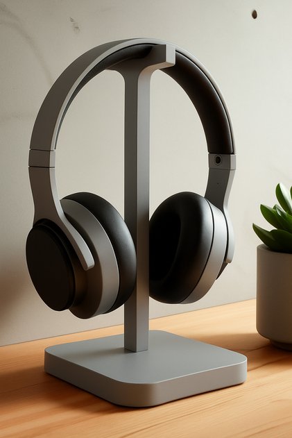 Modern Tasarımlı 3D Baskı Kulaklık Standı