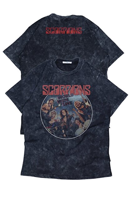Overdrive Scorpions Crazy World Tour 1991 Unisex Retro Rock Siyah