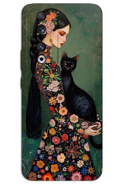 Huawei Honor 90 Case Hd Pattern Printed Back Cover - Black Cat