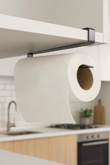 Metal Paper Towel Rack – Hangable Design Inside the Cabinet