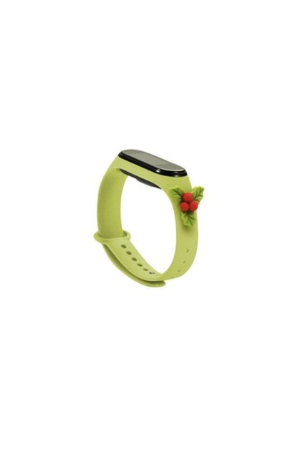 Curea fitness compatibila cu Xiaomi Mi Band 3 si Mi Band 4, material silicon, design Christmas Light