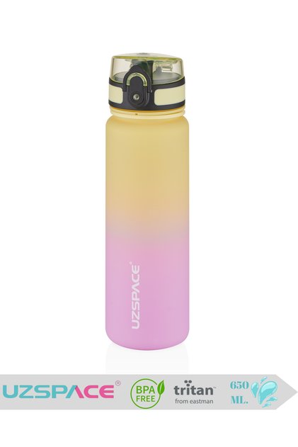 Uzspace Double Color Water Bottle-Bottle 650 Ml. (Without a Straw/Comfortable Drinking)
