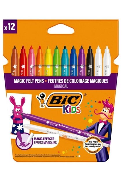 Carioci colorate lavabile Colour & Erase 12 buc/se