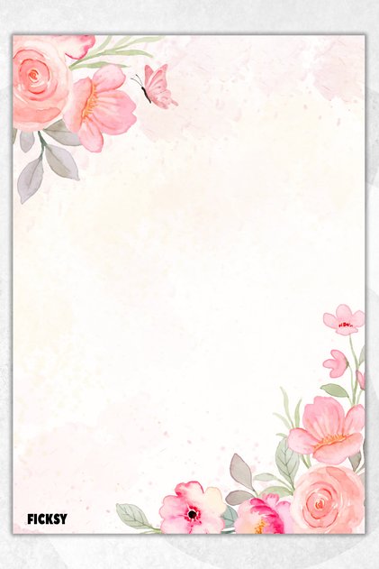 A5 Floral Notepad Unlined Notebook - 50 Sheets - Memopad - Notepad - Notebook - Writing Paper