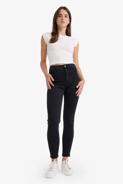 New Season High Waist Ankle Length Jean Trousers