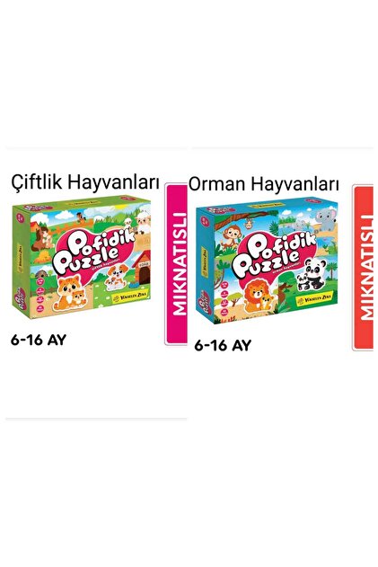 yükselen zeka 6-16 Ay İlk Pofidik Magnet Puzzle - Çiftlik