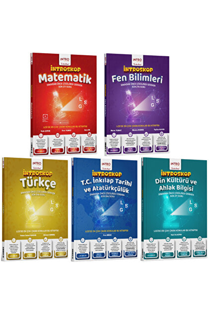 Mozaik Yayınları İntro Yayınları 8. Sınıf LGS Matematik Fen Türkçe