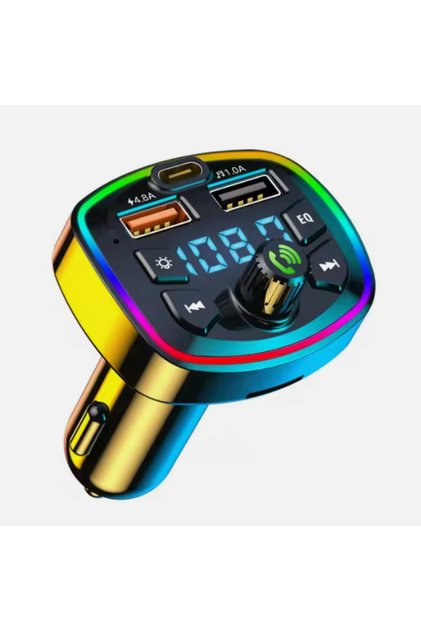 Modulator FM Bluetooth 5.0 Auto, Transmițător FM cu Încărcare Rapidă 22.5W, USB Type C & Auxiliar