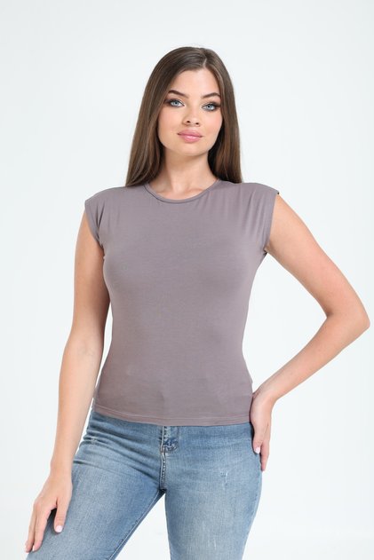 90% Cotton 10% Lycra Body Fitting Slim Fit Crew Neck Soft Touch Women's T-Shirt