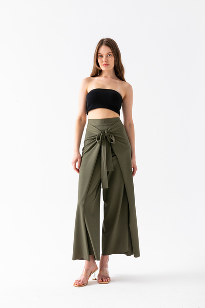 Belted Loose Cut Trousers 99002Wyz