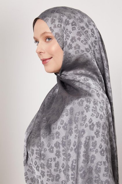 Smoked Leopard Pattern Italian Jacquard Shawl