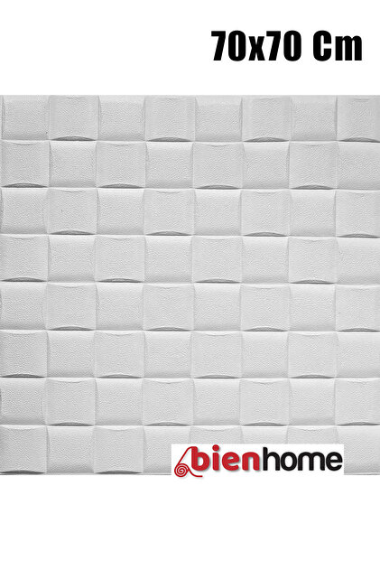 Beyaz Kendinden Yapışkanlı Köpük Duvar Kaplama Paneli Tavan Kaplama Köpüğü 70x70cm 0,50m² 3101