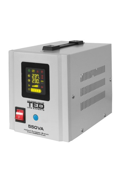 Stație termică UPS 550VA 300W • Sinus pur • 2xSchuko • LCD • Baterie externă • TED000354
