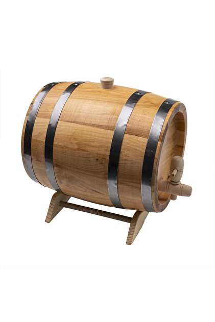 Butoi decorativ, din lemn masiv de arin, capacitate 5L / EXT 7208