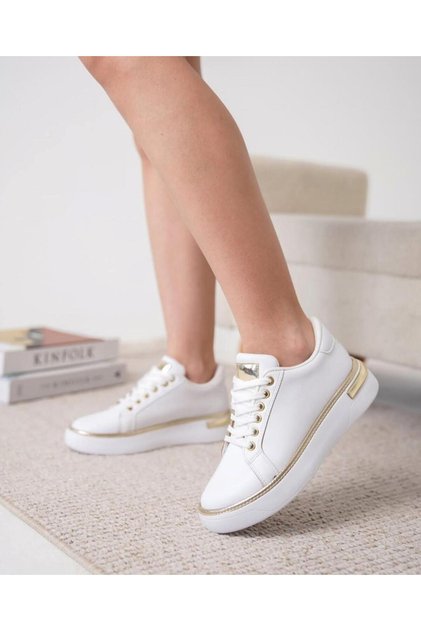 Women's High Sole Lace-Up Comfortable Sports Shoes Casual Sneakers