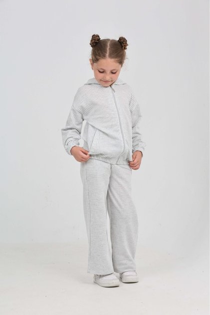 Girl's Striped Tracksuit Set
