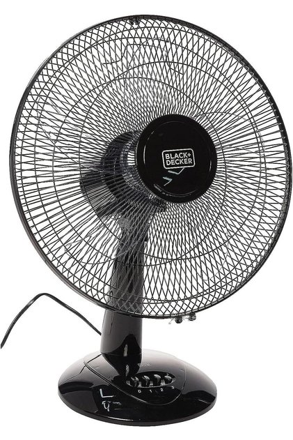 Black & Decker 60W Desktop Fan/Table Fan 16 Inch Fan Diameter 90°, Wide Swing 3 Speeds Plus Modes A