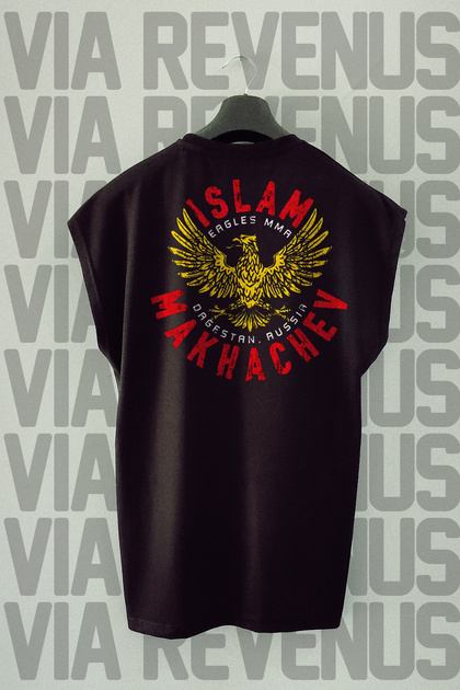 Islam Makhachev Ufc Back Printed Zero Sleeve Crew Neck Sports Tshirt
