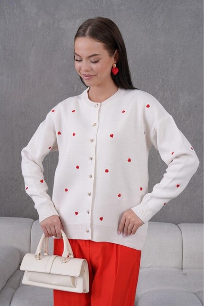 Women's Trend Popular Heart 60 cm Knitwear Cardigan